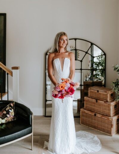 The Dancing Daffodil - Ashton & Josh - Bride with bouquet