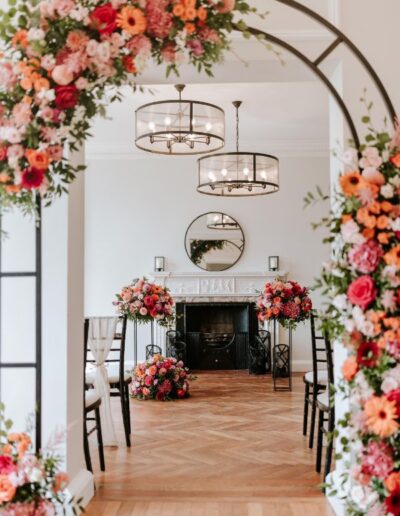 The Dancing Daffodil - Ashton & Josh - Floral arch and elevated flower displays