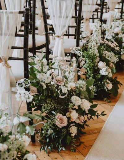 The Dancing Daffodil - Wedding Pew End Flowers - Bethan & Nathan