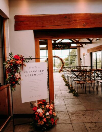 The Dancing Daffodil - Jordan & Joseph - Welcome sign - Unplugged Ceremony