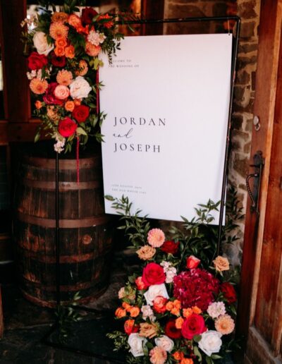 The Dancing Daffodil - Jordan & Joseph - Welcome sign